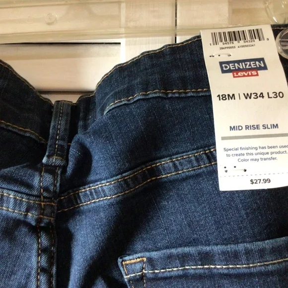NWT Levi’s Denizen Jeans Size 18m Mis Rise Slim - Picture 4 of 6